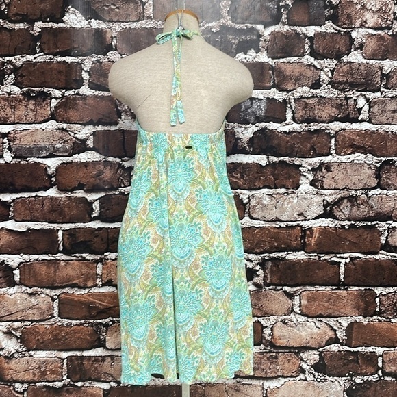 O'Neil Dress Small Green Floral NWT Halter Top Midi Declan Summer - Picture 10 of 17